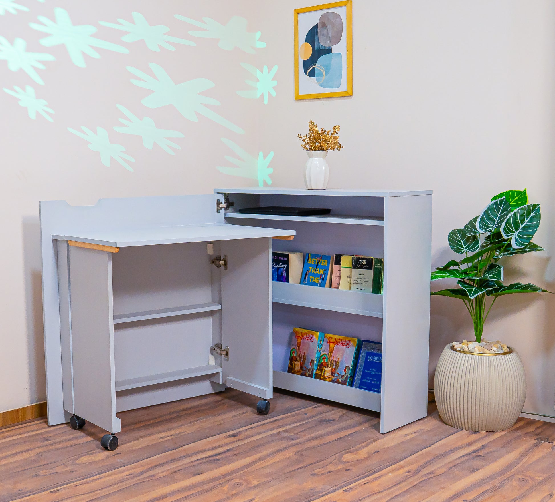 Foldable Desk with Seat
