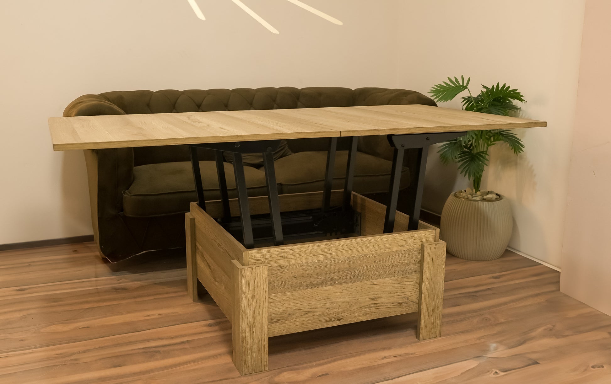 Lift-Top Coffee Table to Dining Table