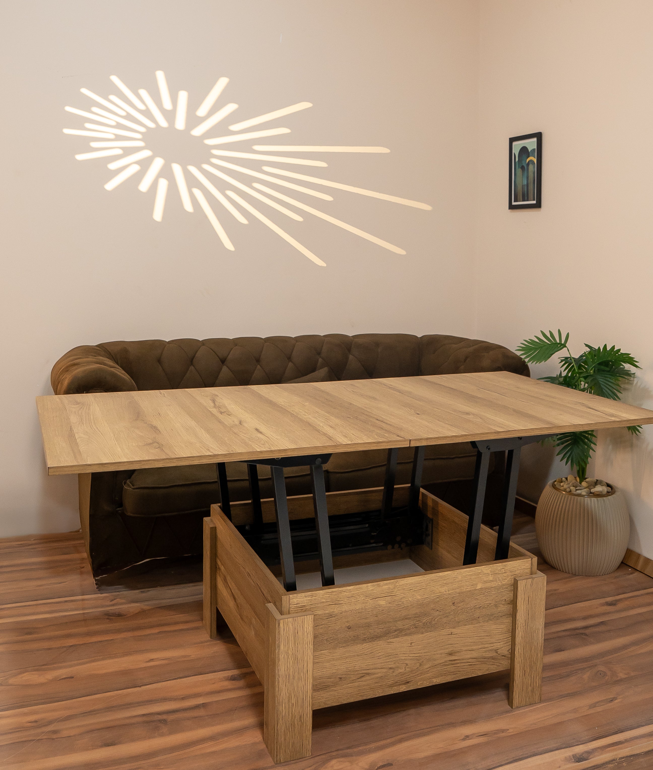 Lift-Top Coffee Table to Dining Table