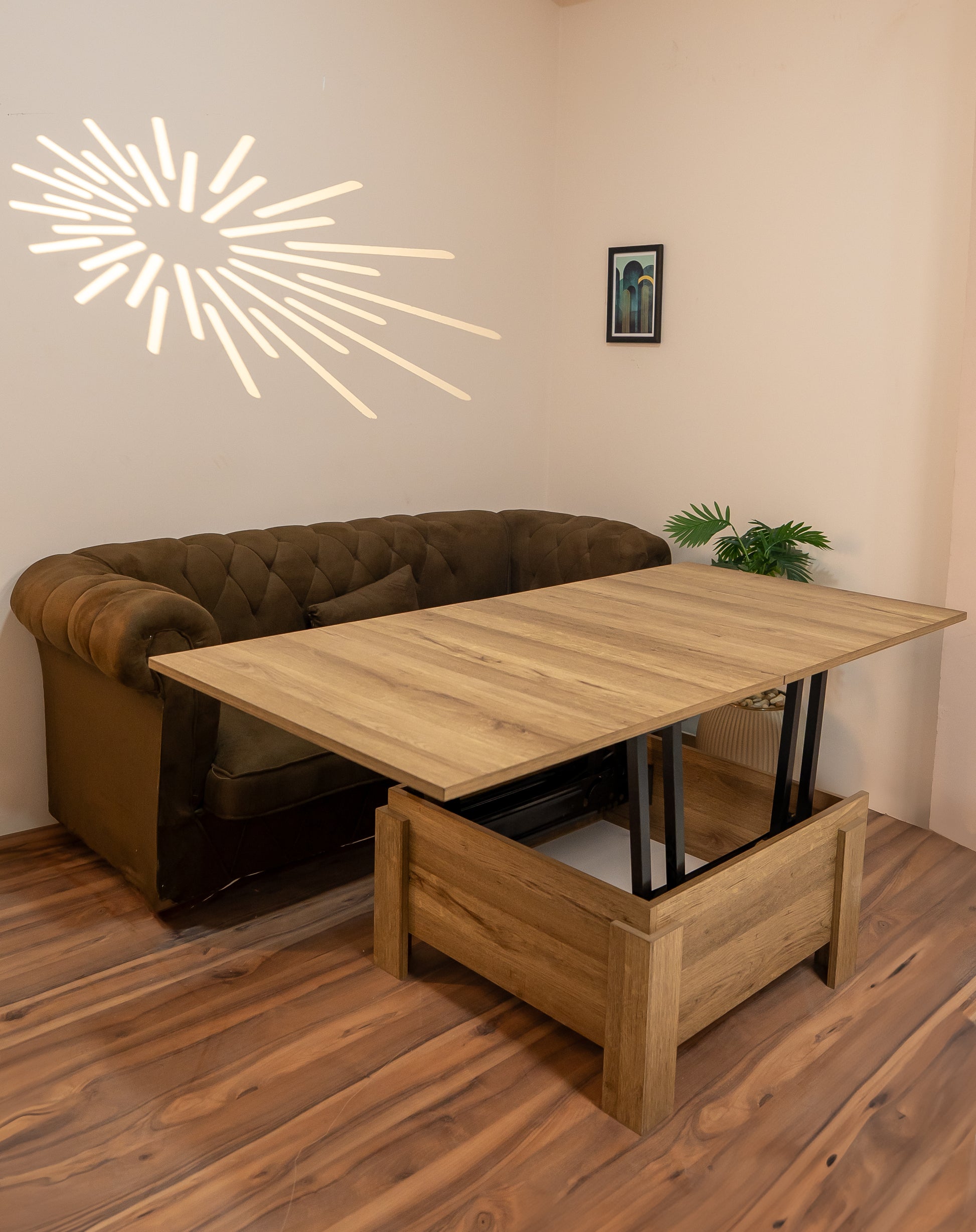 Lift-Top Coffee Table to Dining Table